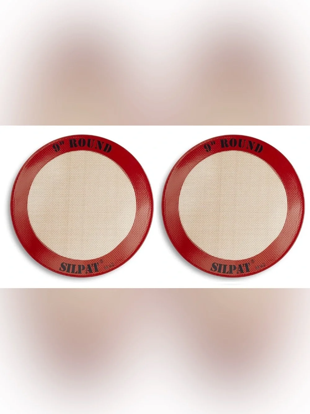 (2 pack) Silpat The OriginalRound Cake Liner Non-Stick Silicone Baking Mat, 9